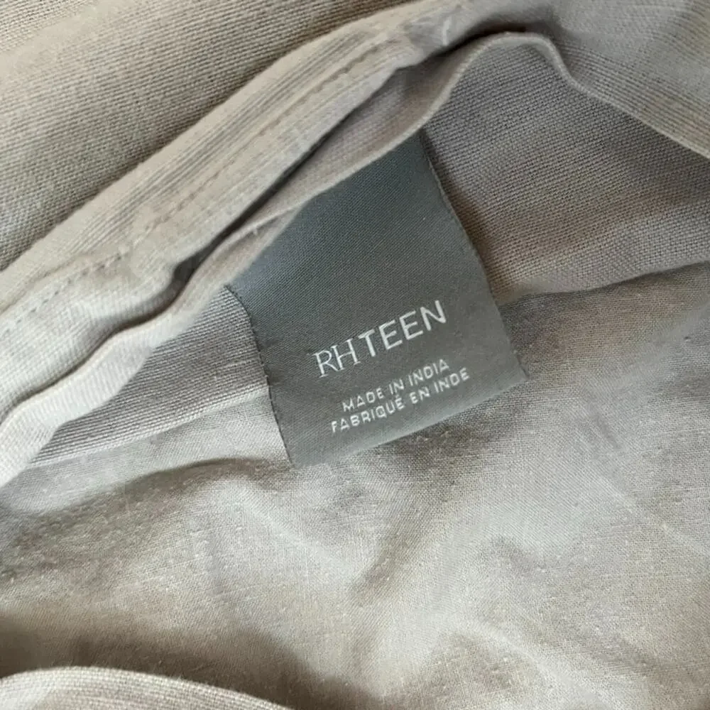 RHTeen Restoration Hardware Gray Ruffled Gauze Pillow Sham 22